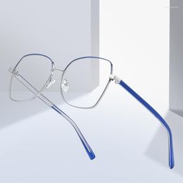 Sunglasses Frames 2022 Anti Blue Light Optical Glasses Frame For Women Eyeglasses Prescription Myopia Eye Metal Spectacles Eyewear