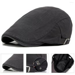 Berets Male Classic British Style Gentleman Men 7 Colors Flat Hat For Outdoor