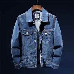 Men's Jackets Spring And Autumn Highend Blue Denim Fashion Jacket Chaquetas Hombre Long Sleeve Buttons 220915