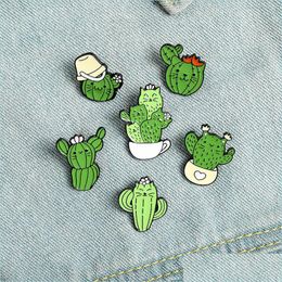 Pins Brooches Cat Cactus Enamel Brooches Pin Girl Jewellery Accessories Vintage Brooch Pins Badge Gift 1460 E3 Drop Delivery 2021 Dhsel Dhfru