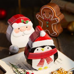 Christmas Decorations Gingerbread Iron Candy Boxes Merry for Home Year Xmas Gifts Box Ornaments Navidad 220914