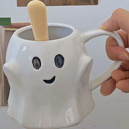 Porcelain Halloween Mug Cute Ghost Elf Ceramic Water Coffee Cup Milk Juice Cup Novelty Gifts Mugs