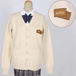 Clothing Sets Spot JK Uniform Cardigan Seven-Pin Thick Embroidered Sailor Jacket Cotton Sweater Coat Japanese School