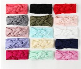 Party Favor Kids Girl Headband Twist Hairband Bow Knot Elastic Hair Band Turban Headwrap Headwear Accessories DE763