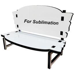 Sublimation MDF Memorial Bench for Desk Decoration Personalized Gloss White Blank Hardboard Love Bench 915