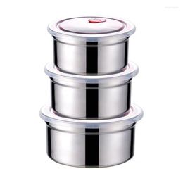 Storage Bottles 304 Stainless Steel Fresh-Keeping Box With Lid Sealed Portable Bowl Can Cook Lunch