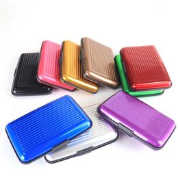 New Aluminium Card Holders Metal Bankcard Blocking Hard Case Wallet Credit Card Anti-RFID Scanning Protect Holder Female