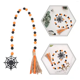 Party Decoration Wooden Beaded Garland Bead Tassel Pendant Hanging Ornament