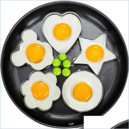 Egg Tools Stainless Steel 5 Styles Fried Egg Pancake Shaper Omelette Mould Mod Frying Cooking Tools Kitchen Accessories Gadget Rings D Dhcyl
