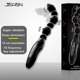 Anal Toys Jelly Vibrator Stick Long Anal Butt Plug Beads G-spot Vagina Massager Adult Sex Toys For Woman Couples Masturbation Shop Dildo 220914