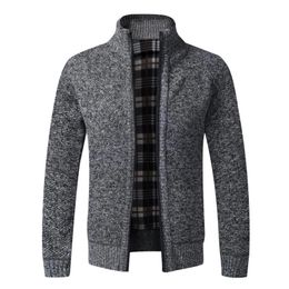 plus size sweater coat NZ - Men's Jackets Sweater Men Autumn Winter Cardigan Coats Male Thick Faux Fur Wool Mens Casual Knitwear Plus Size M4XL 220915