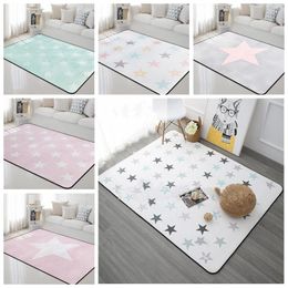 Carpets Noric Design Star Printed Carpet Anti-Slip Floor Rug Bath Mat Soft Baby Playing For Living Room Indoor Bedroom 100 150cm