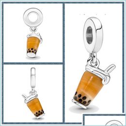 Charms 100% 925 Sterling Sier Murano Glass Bubble Tea Dangle Charms Fit Original European Charm Bracelet Fashion Jewelry Accessories Dh9Aw