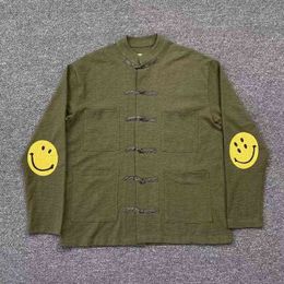 Jackets masculinos Kapitai Jacket Stand-up Botão de colarinho chinês Tang Suit de homem Mulheres 1 1 Jaqueta Kapital de alta qualidade T220914