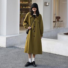 Women's Trench Coats Windbreaker Women's Jacket 2022 Spring Long-sleeved Loose Over-the-knee Mid-length Female Fashion Autumn Coat