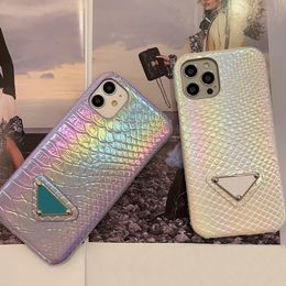 Designers IPhone Cases Mermaid Ji Laser Skin Texture Cases For Iphone X XsMas XR 11 12 13 Promax Back Cover Fashion Cellphone Cases