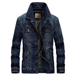 Men's Jackets Denim Men Jeans Coats Autumn Spring Casual TurnDown Cowboy Hip Hop Ripped Windbreaker Bomber Jacket Plus Size 6XL 220915