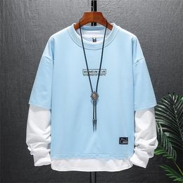 Men s Hoodies Sweatshirts High quality Long sleeve Japan Style Streetwear Patchwork Men Casual Harajuku pullover Hoodie Male 220914