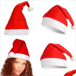 Party Hats New Red Santa Claus Hat Tra Soft Plush Cosplay Christmas Xmas Decoration Kids Adt Party Decor Hats Drop Delivery 2021 Home Dhurp