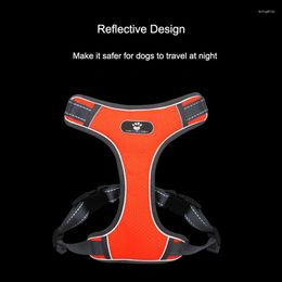 Dog Collars Pet Reflective Nylon Harness No Pull Adjustable Medium Large Vest Safety Lead Walking Running Without Leash High Quality