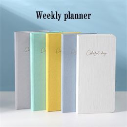 Notepads Never Colourful Weekly Planner Weeks Notepad for Full Yearly Monthly Plan Agenda Schedule Book Notebook School Stationery 220914