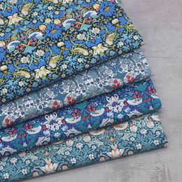 floral diy NZ - Fabric Vintage Retro Floral Cotton Printed Poplin Fabric For Sewing Dresses Shirts Diy Handmade Per Half Meter J220909