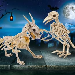 Party Decoration Halloween Decoration Animal Skeleton Bone Creepy Dragon Snake Dog Crow Cat Bone Ornaments Party Home Halloween Horror Prop Decor 220915