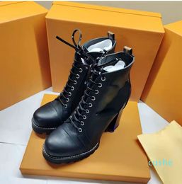 2022 Boots Women Shoes New British Fashion Op23 With Thick Heel Round Head Side Zipper Mid-Leg Winter