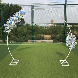 Party Decoration HVAYI Single Cylinder Round Metal Wrought Iron Arch Wedding Background Frame Birthday