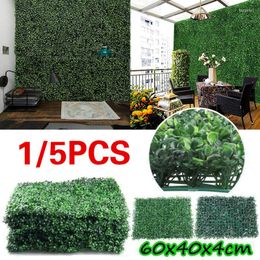 Decorative Flowers 1PCArtificial Plant Wall Lawn 60X40Cm Plastic Simulation Grass Fake Green Plants For Home Garden Shop Centre Decor