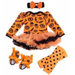 Clothing Sets Halloween Children Kids Clothes Set Baby Girl Lace Tutu Dress Costume for born Party Bebes Outfits Infant Gifts 220915