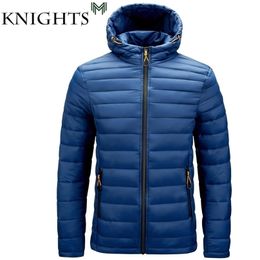 Mens Down Parkas Street Knights Winter Warm Waterproof Jacket Autumn Thick Hooded Fashion Casual Slim Coat 6XL 220914