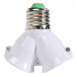 Lamp Holders 2 In 1 E27 Socket Splitter Adapter Y Shape Light Bulb Base Stand Holder Converter For LED