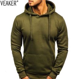 Men's Hoodies Sweatshirts Casual Male black gray blue Green Hooded Pullovers Tops S2XL 220915