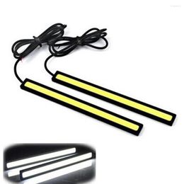 Strings 2pcs Ultra Bright 14cm 6W COB LED Car Fog Daytime Running Light Lamp DRL Waterproof Auto Driving Bar Strip White