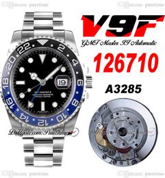 V9F GMT II Batman A3285 Automatic Mens Watch V4 40mm 126710 Blue Ceramic Bezel Black Dial 904L OysterSteel Bracelet Super Edition Same Series Card Puretime F6