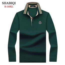 Men's Polos Autumn Men Classic Shirt Business Casual Cotton Male Top Tees Long Sleeve Turndown Collar Plus Size 220915