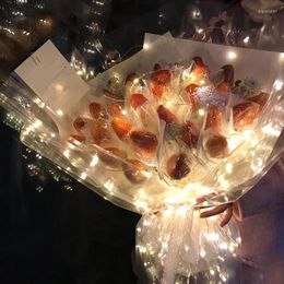 Decoración de fiestas 60 60 cm Iluminación LED LED Papel de envoltura luminosa Flofano Día de San Valentín Paquete de regalos