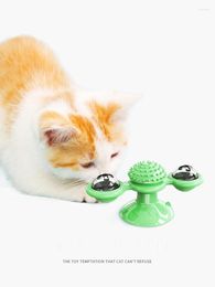 Cat Toys Windmill For Cats Puzzle Whirling Turntable With Brush Play Game Kitten Interactive Toy Supplies Pet
