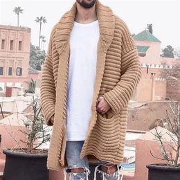 Men's Wool Blends Spring Autumn Mens Sweater Cardigan Coats Hooded Casual Outerwear Men Knitted Sweater Oversized Solid Sweater Jackets Men 220915