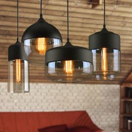 Pendant Lamps Nordic Minimalist Modern Glass Lamp Black / White E27 E26 LED Bedside Restaurant Hall Attic Living Room Bar Lighting