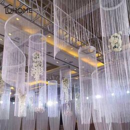 Christmas Decorations 8 Colours 1x2m Shiny Tassel Flash Silver Line String Curtain Window Door Divider Sheer Curtain Valance Home Wedding Decoration 220916