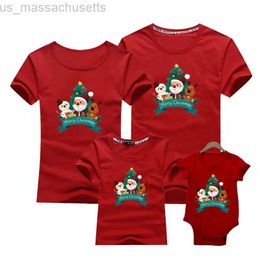 Family Matching Outfits Christmas Family Look Mom And Me Clothes Adult Kids T-shirt Baby Rompers Father Mother Daughter Son Matching Family Outfits L220916