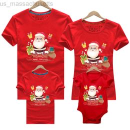 Family Matching Outfits New Year Girls Boy Mom Dad T-shirt Christmas Family Matching T-shirt Adult Kids T-shirt Baby Rompers Cotton Short Sleeve Print L220916