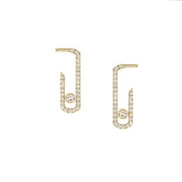 Hoop Huggie France Brand Jewellery Ol Lady Simple Cz Stud Hoop Earring Geometric Shaped Shinny Sier Delicate Earrings Drop Delivery 202 Dhlie