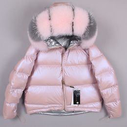 Women s Down Parkas Maomaokong winter Real fur collar White duck down padded jacket Regular fashion warm big women s coat 220915