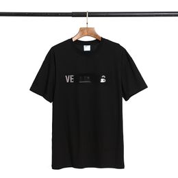 Fashion Brand T-shirt Letter Diamond Sticking Technology Men and Women's Loose Short Sleeve Europe and America