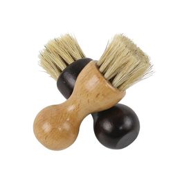 Gourd Shape Shoe Clean Hair Brush Oiled Polishing Ash Removal Cleaning Beech Brush Furniture Sundries Ground Cleans Brushes SN4159