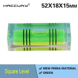 10Pcs/Lot HACCURY Small bubble level spirit Acrylic Square Level Measuring Instrument for Frame TV Size 52x18x15mm