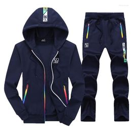 Men's Tracksuits 2022 The Hoodie Sportswear Spring Set Sweatshirt Track And Field Suit Jogger Large Size Autumn Jacket